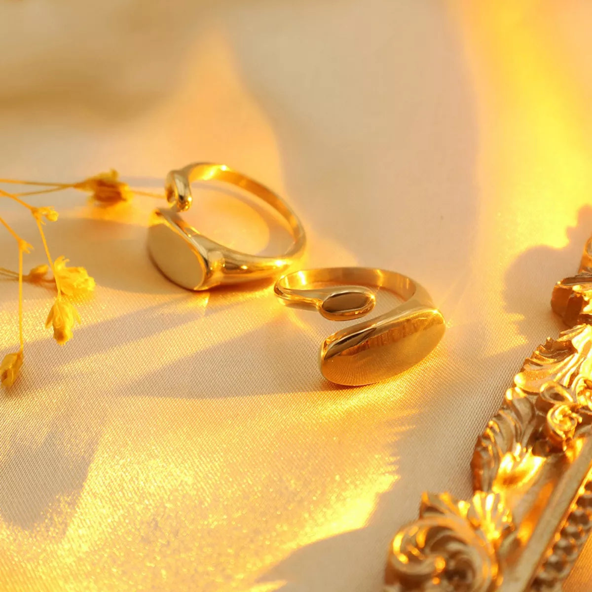 18K Gold-Plated Bypass Ring - alternate ring view