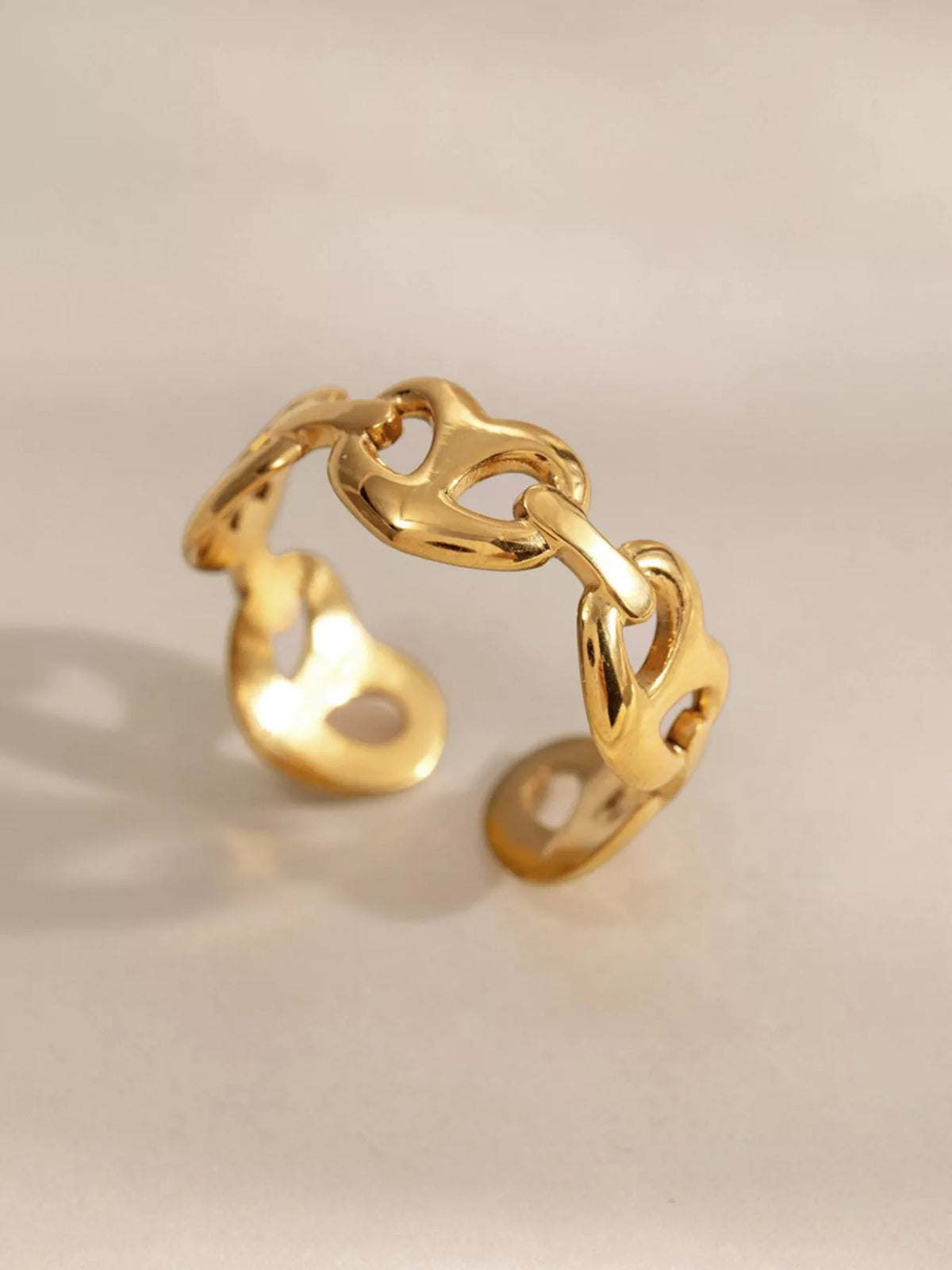 18K Gold-Plated Open Ring - alternate ring view