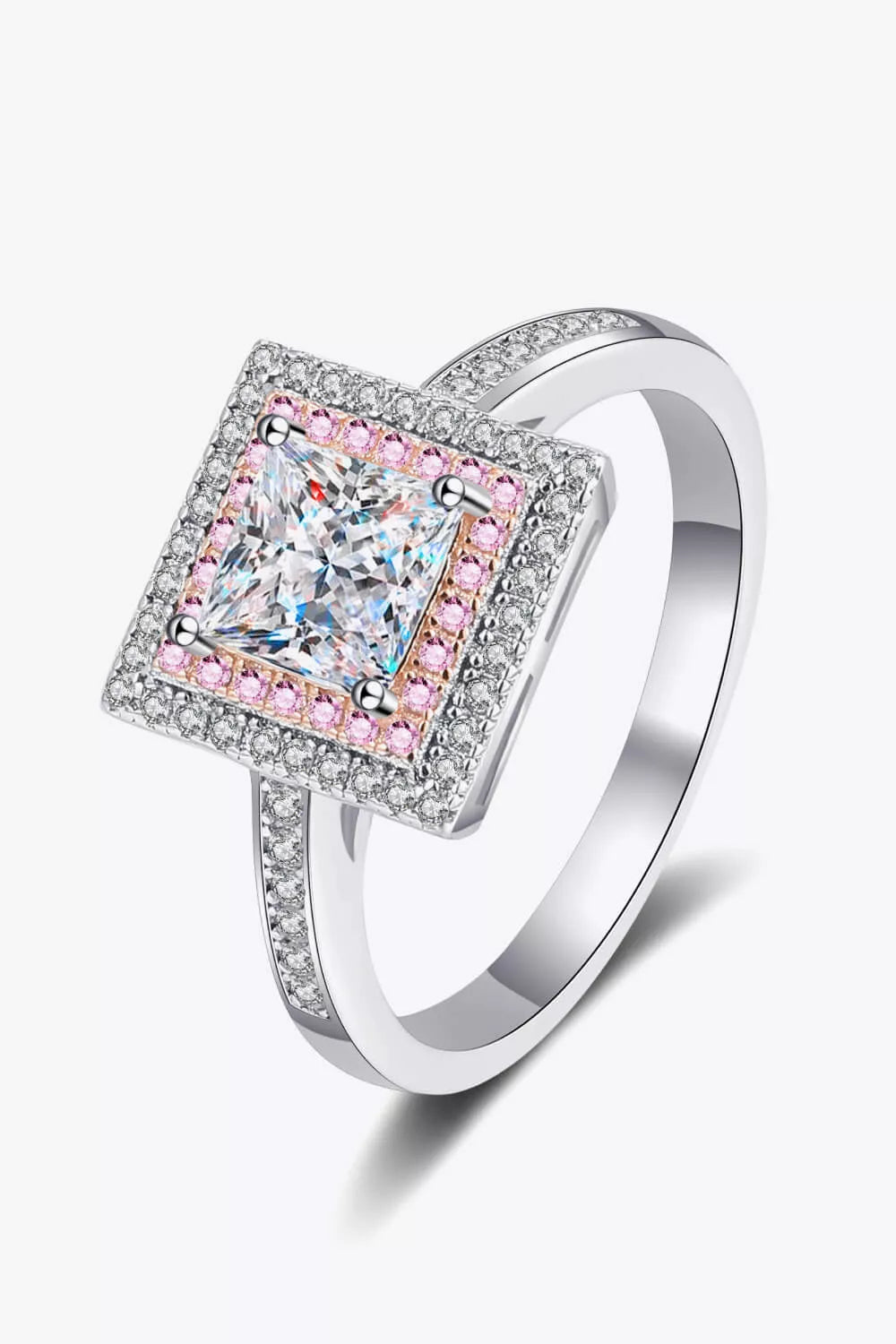 Stay Elegant 1 Carat Moissanite Ring in Silver - women's ring