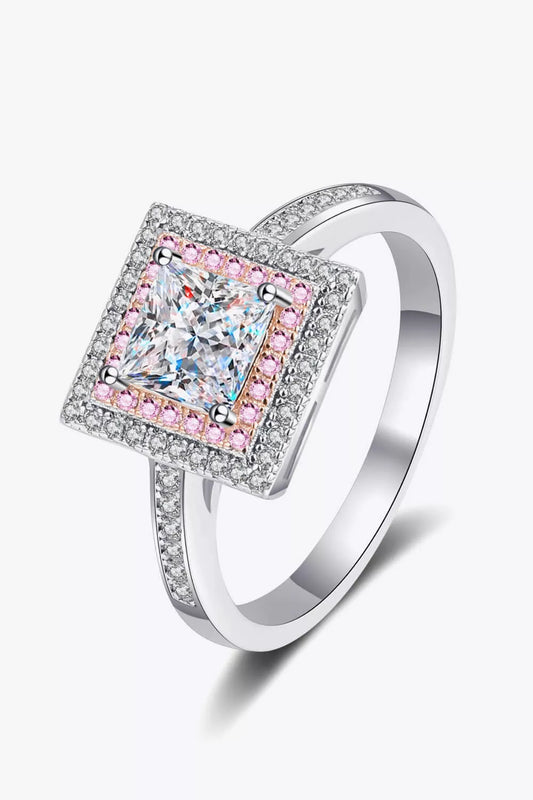 Stay Elegant 1 Carat Moissanite Ring in Silver - women's ring