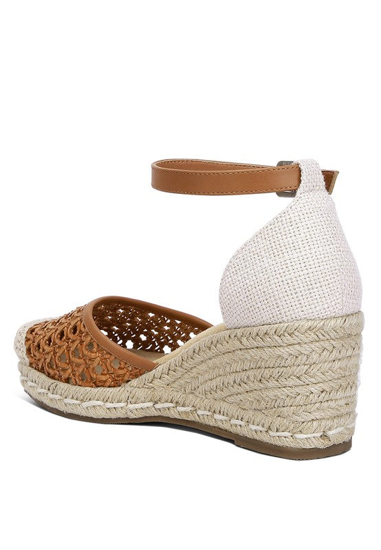 Woven Espadrille Wedge Sandals