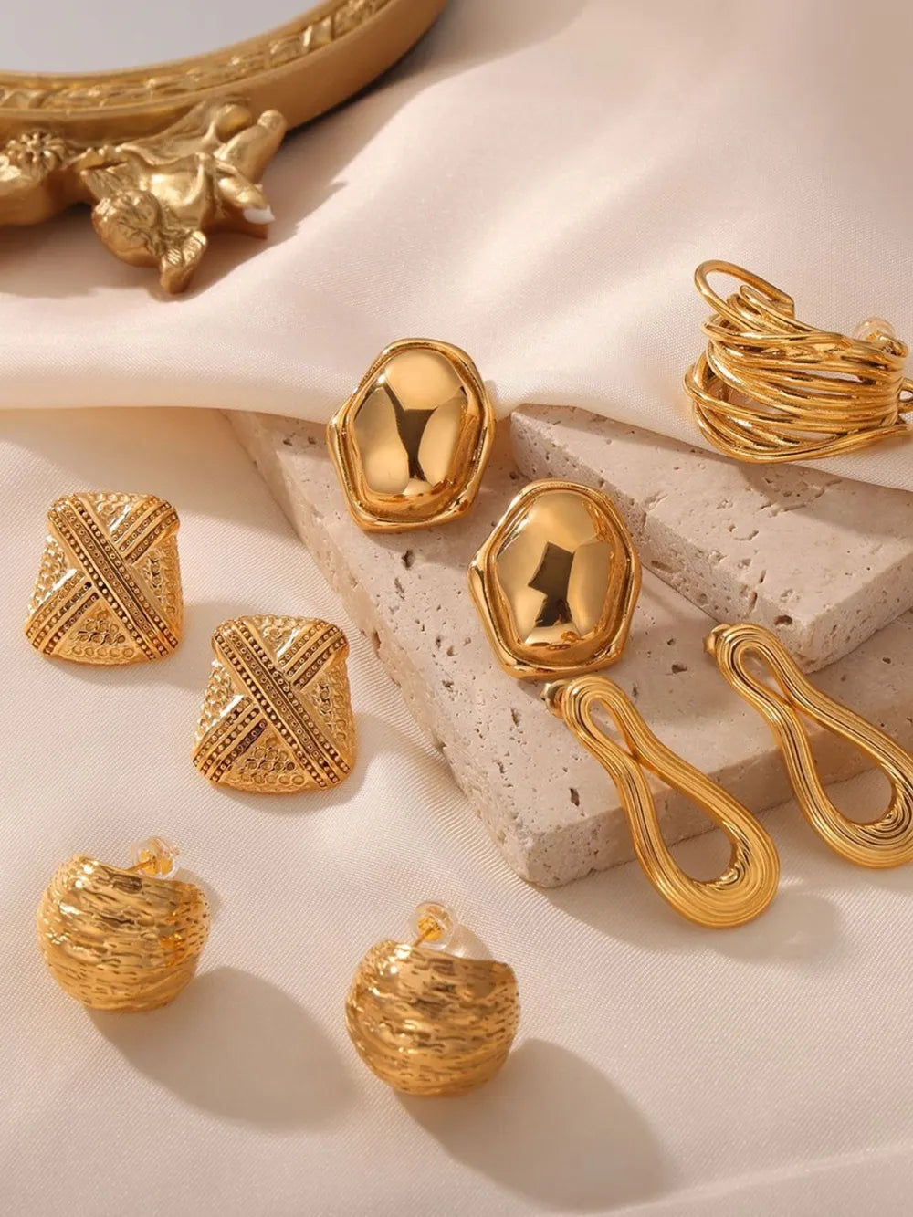 Titanium Steel Geometric Shape Earrings in Style C - women's earrings