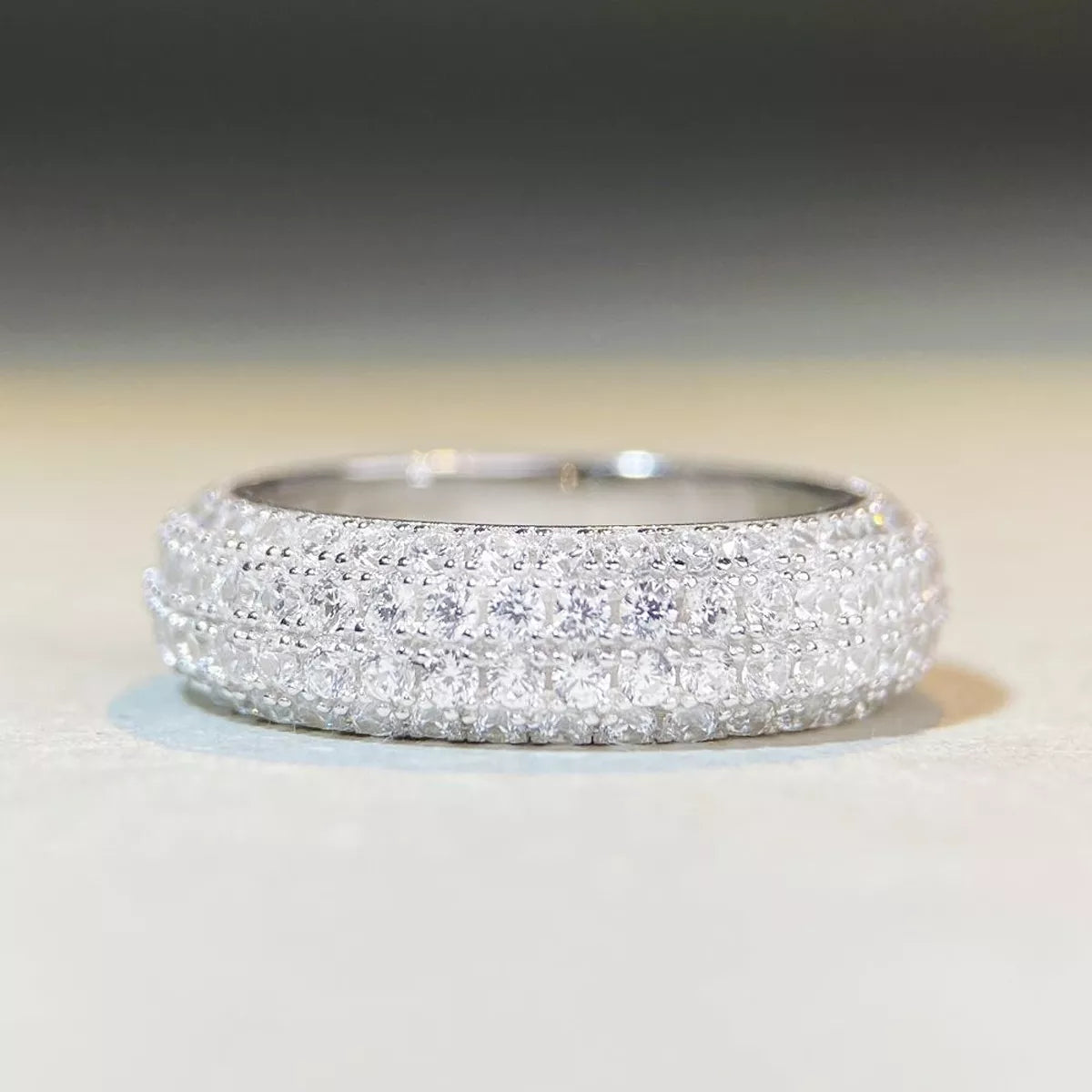 Sterling Silver Zircon Ring in Silver - women's ring