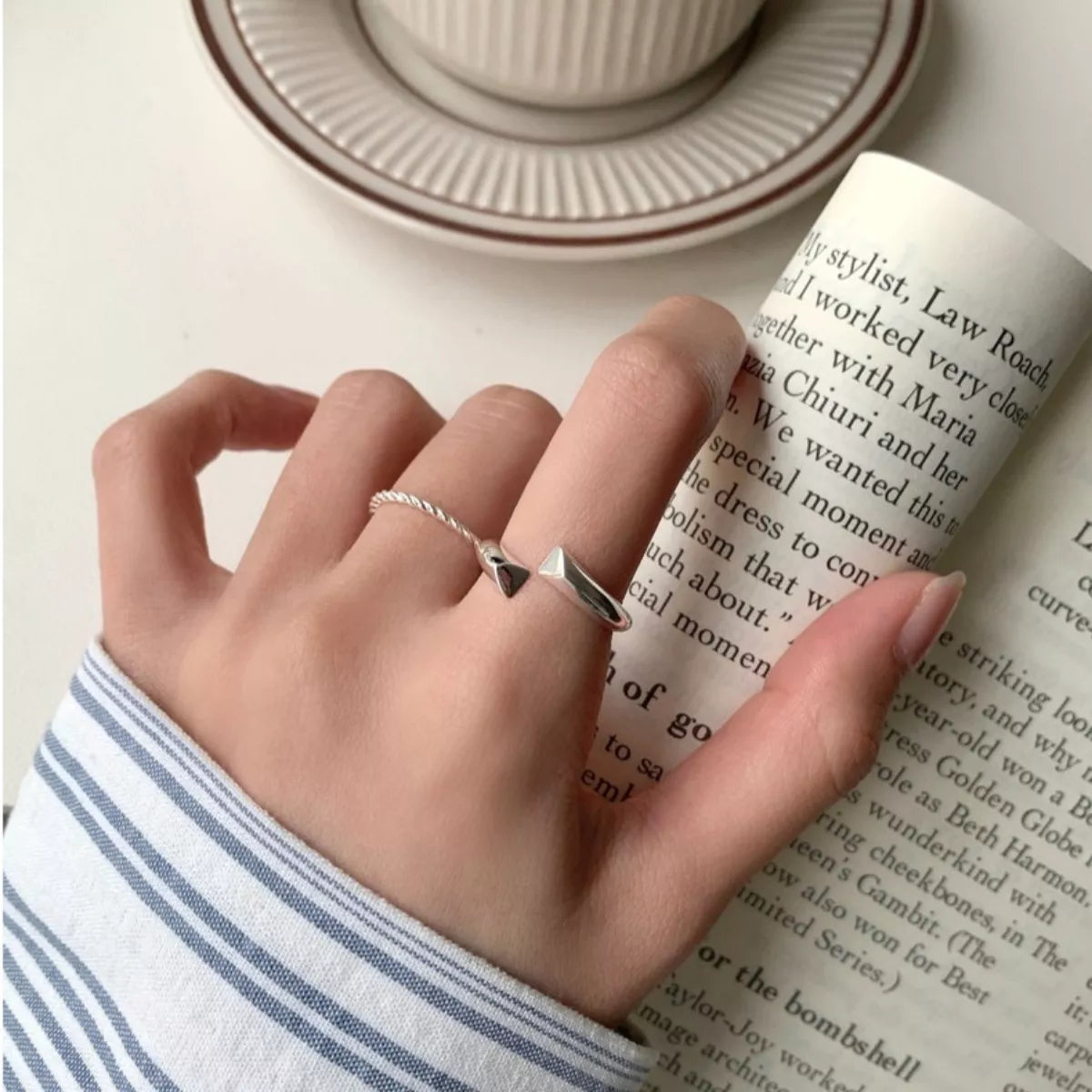 Sterling Silver Bypass Ring - alternate ring view