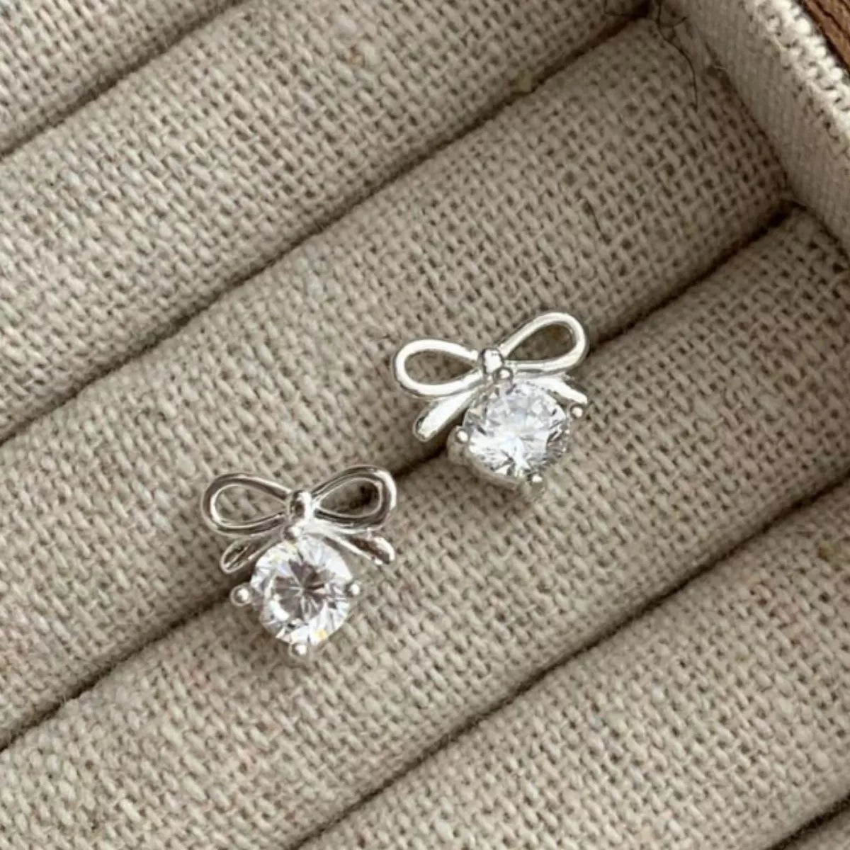 Bowknot Stud Earrings - alternate earring view