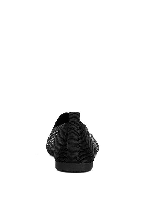 Canvas Rhinestone Loafers
