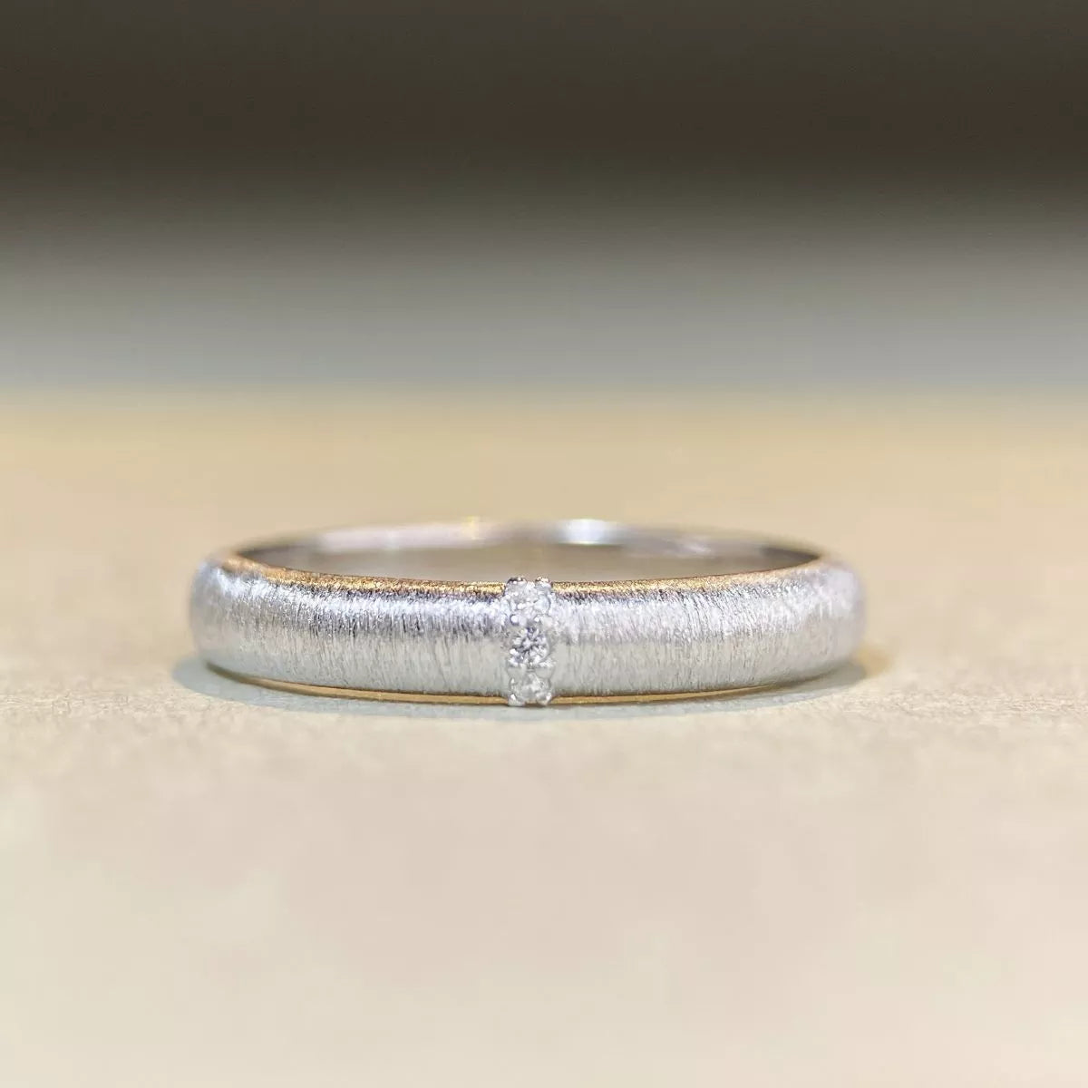 Sterling Silver Zircon Ring in Gold - women's ring