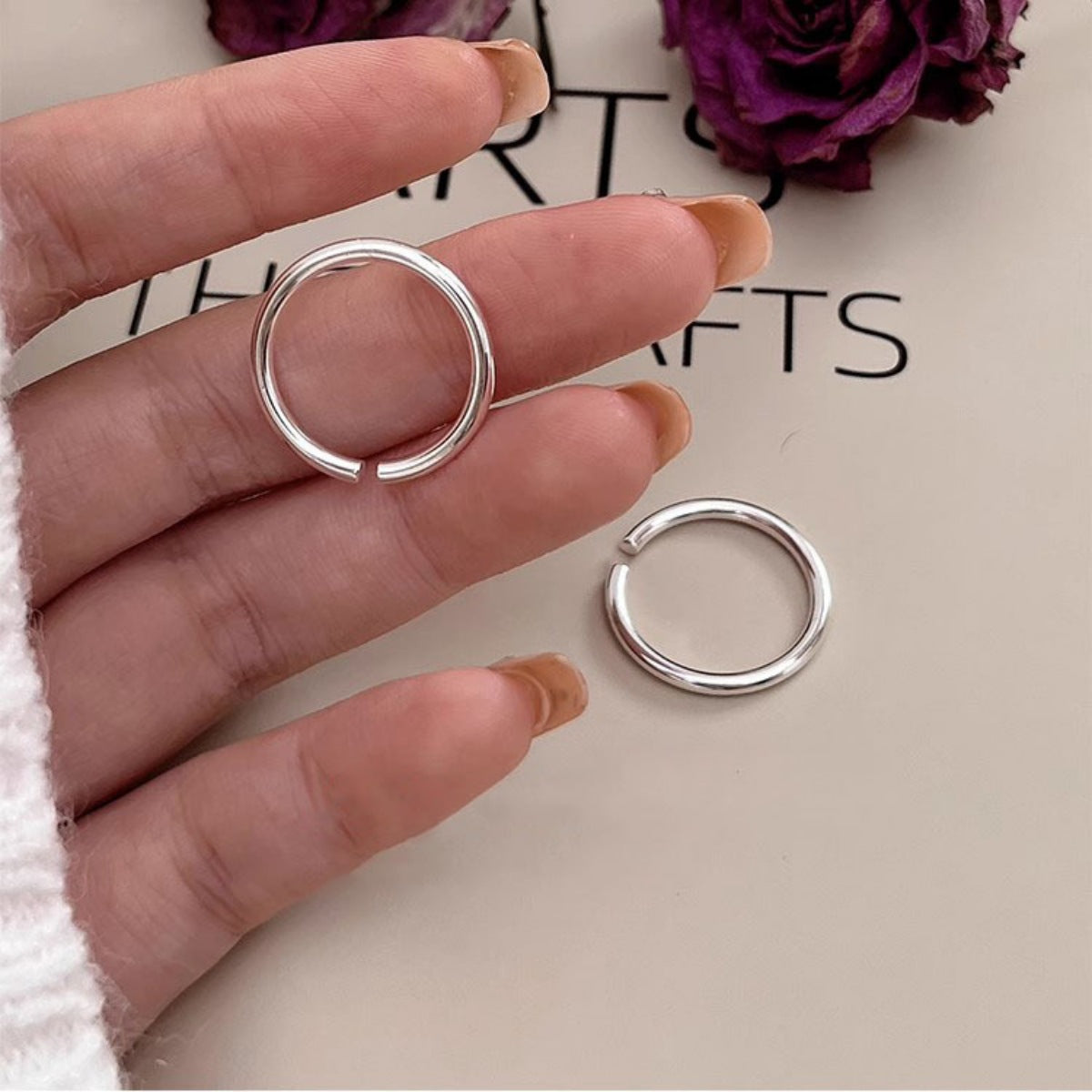 Sterling Silver Open Ring - alternate ring view