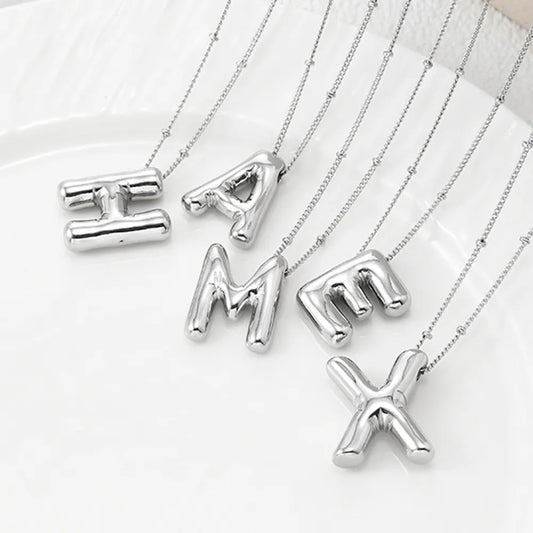 Copper Bubble Letter Pendant Necklace in Style A - women's pendant necklace