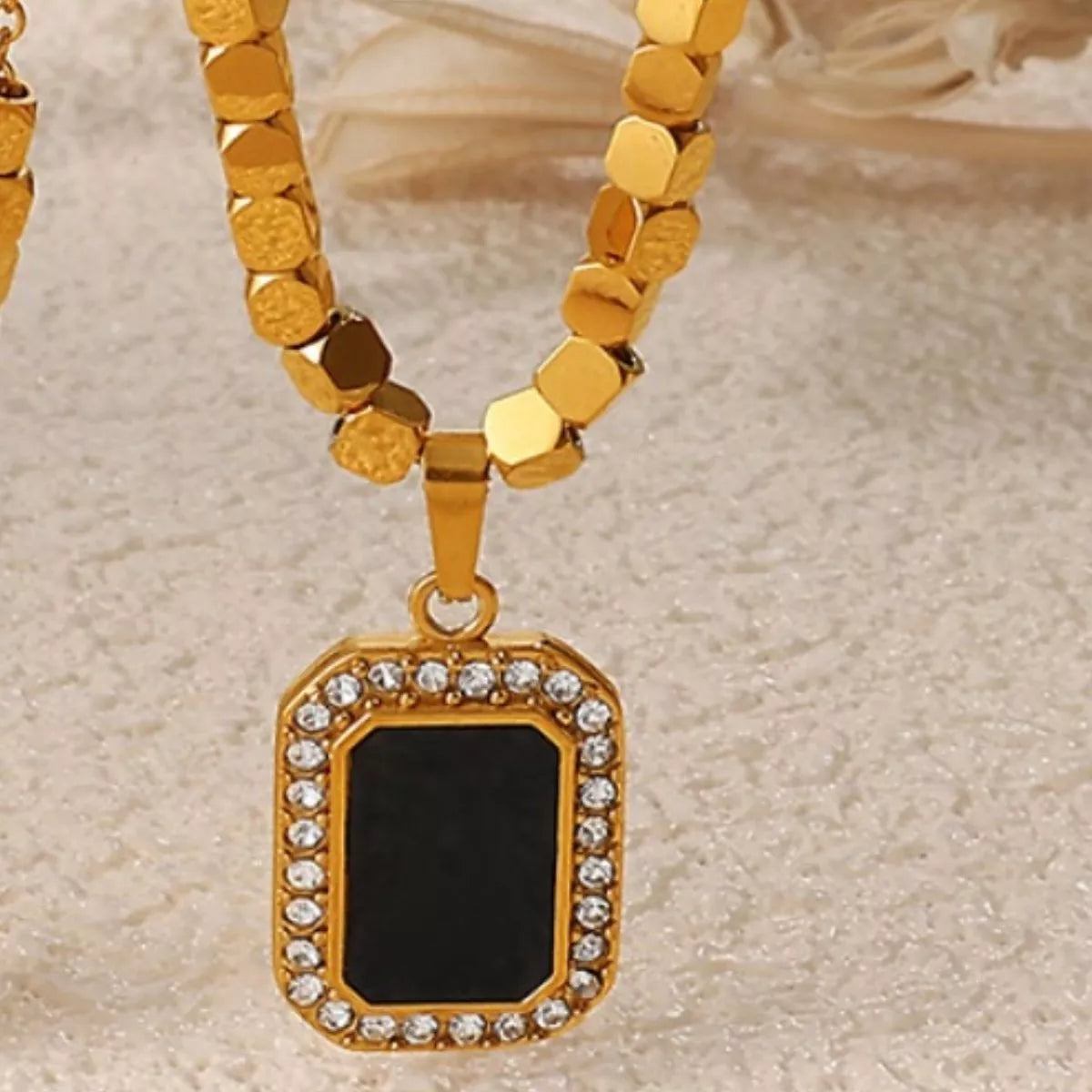 18K Gold-Plated Pendant Necklace in Gold - women's pendant necklace