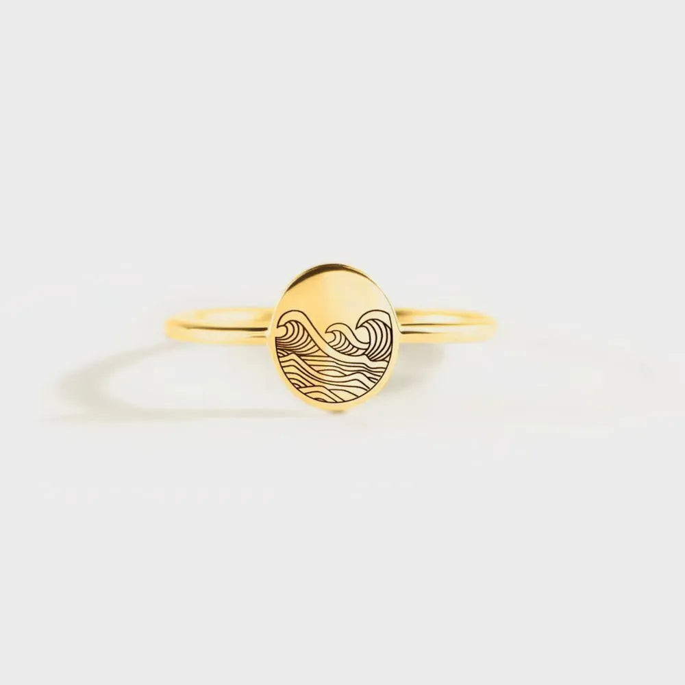 Sterling Silver Signet Ring in Silver - women's signet ring