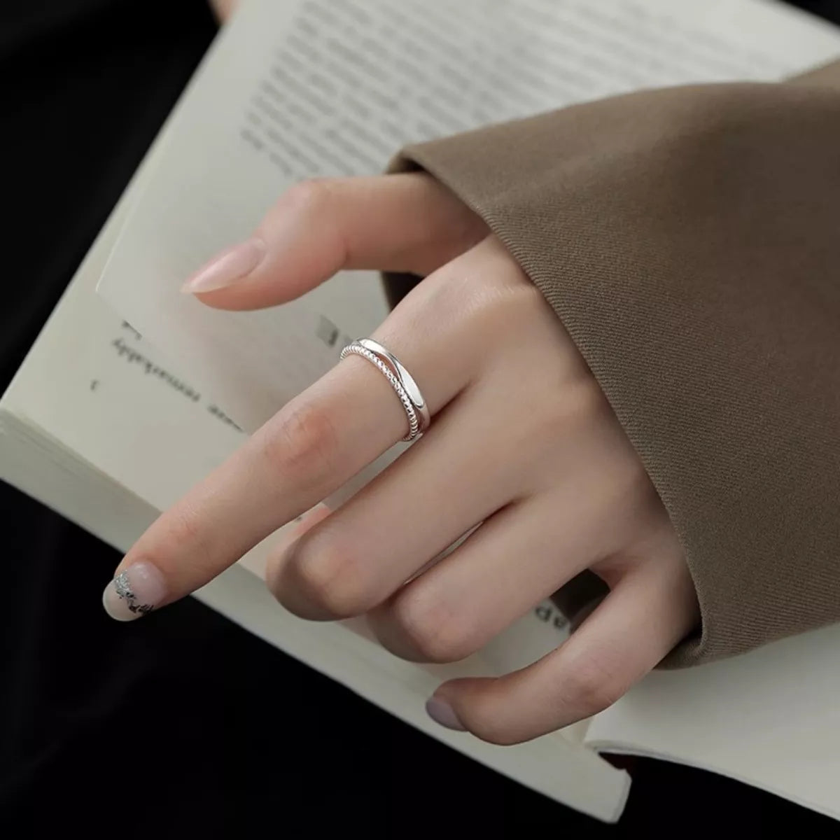 Sterling Silver Open Ring in Silver - women's open ring