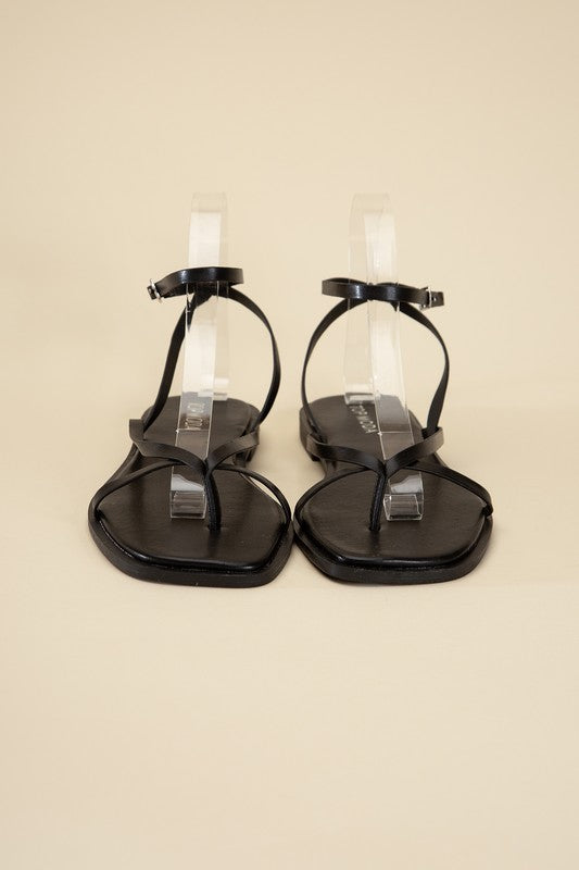 Ankle Strap Thong Flat Sandals