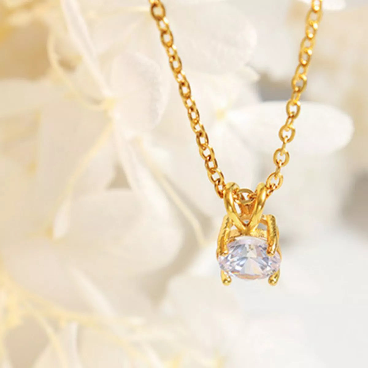 18K Gold-Plated Pendant Necklace - alternate necklace view