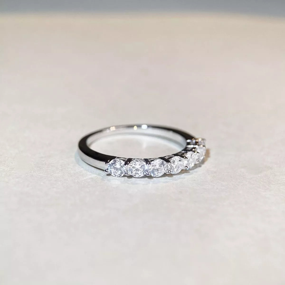 Sterling Silver Zircon Ring in Silver - women's ring