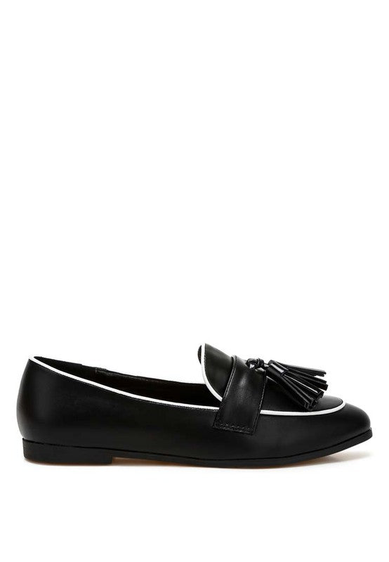 Dual Tone Tassel Loafers