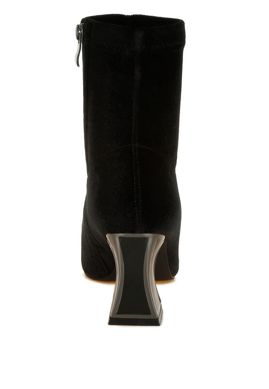 Flared Block Heel Boots