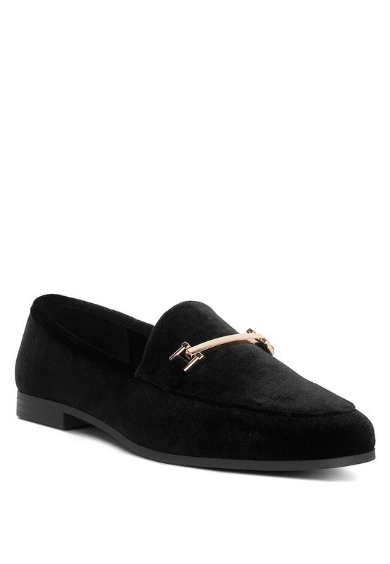 Velvet Horsebit Loafers