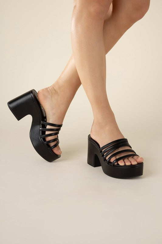 Slide Strappy Mule Sandals