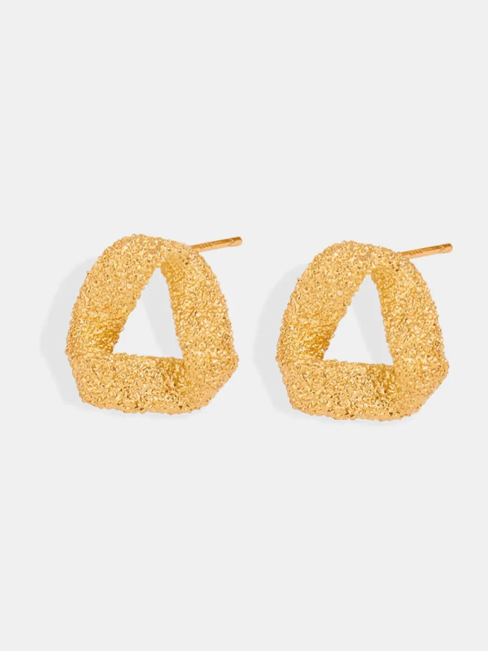 Gold-Plated Geometric Stud Earrings in Style E - women's stud earrings