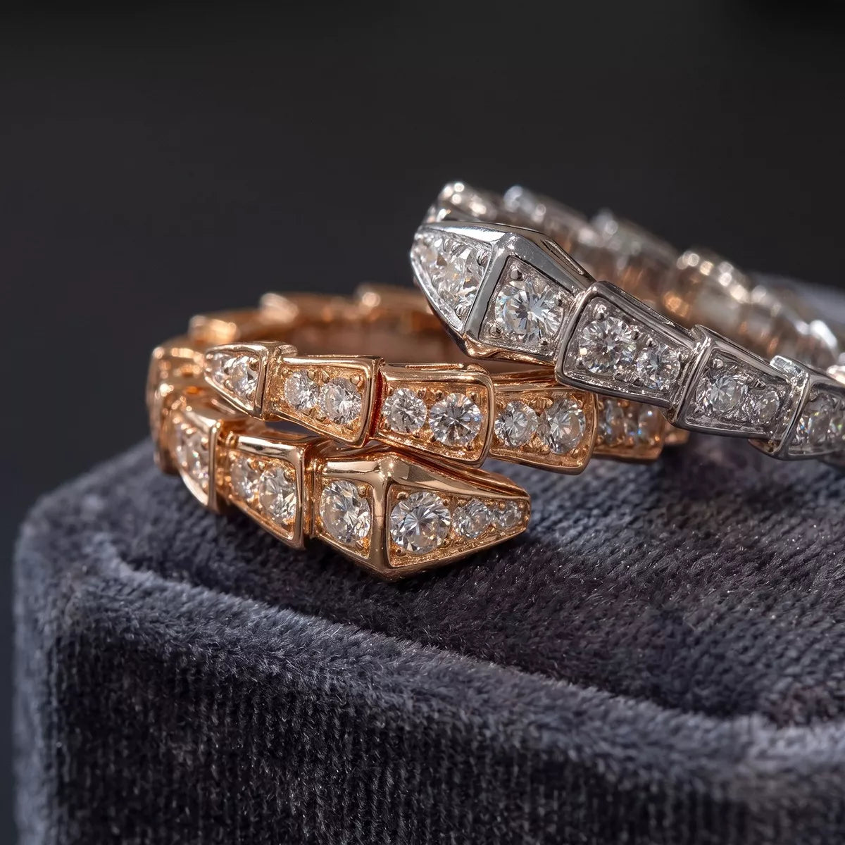 Alloy Zircon Bypass Ring in Silver - women's ring