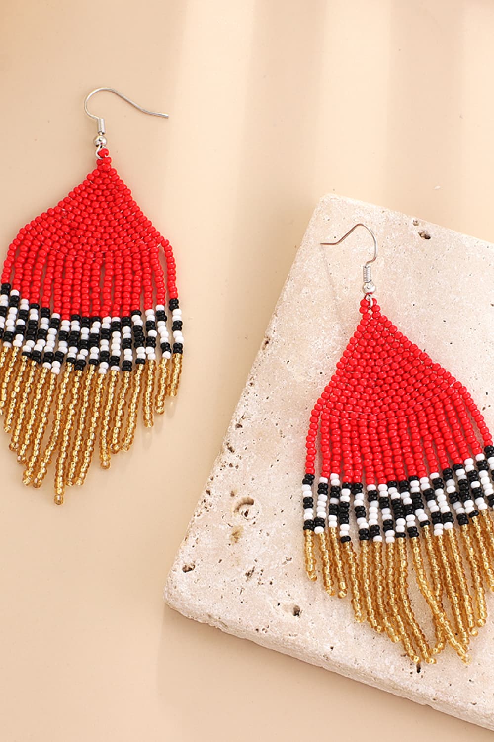 Beaded Dangle Earrings - alternate earring view