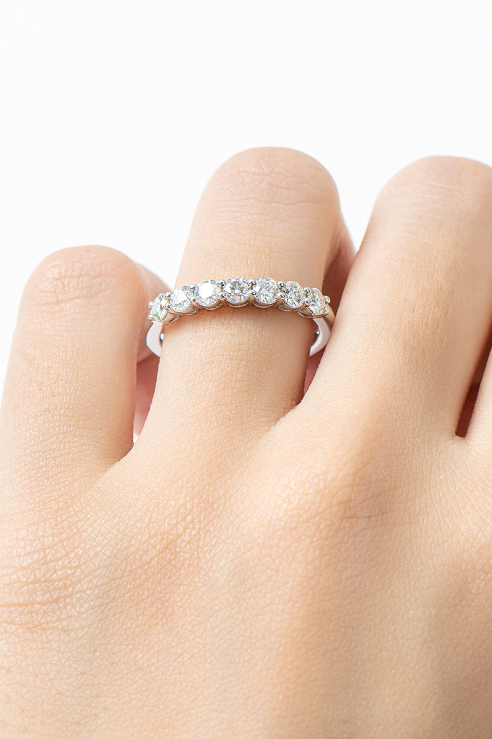 Can't Stop Your Shine Moissanite Platinum-Plated Ring in Silver - women's ring