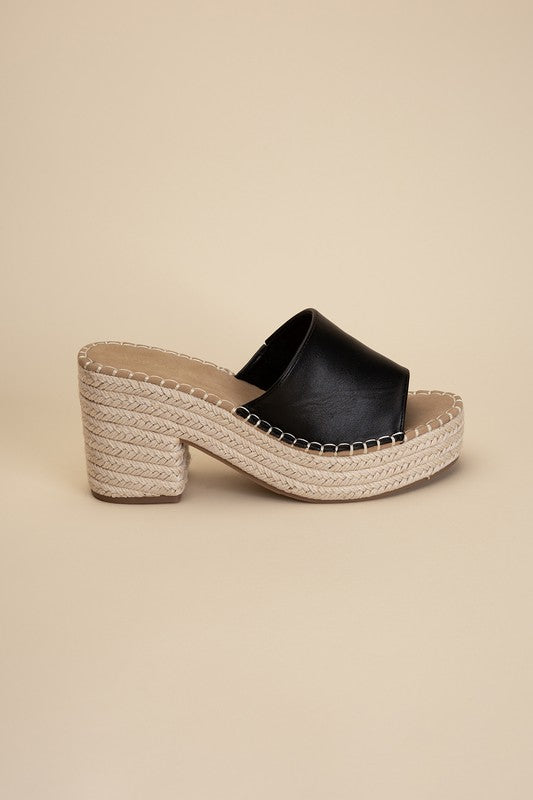 Slide Espadrille Platform Sandals