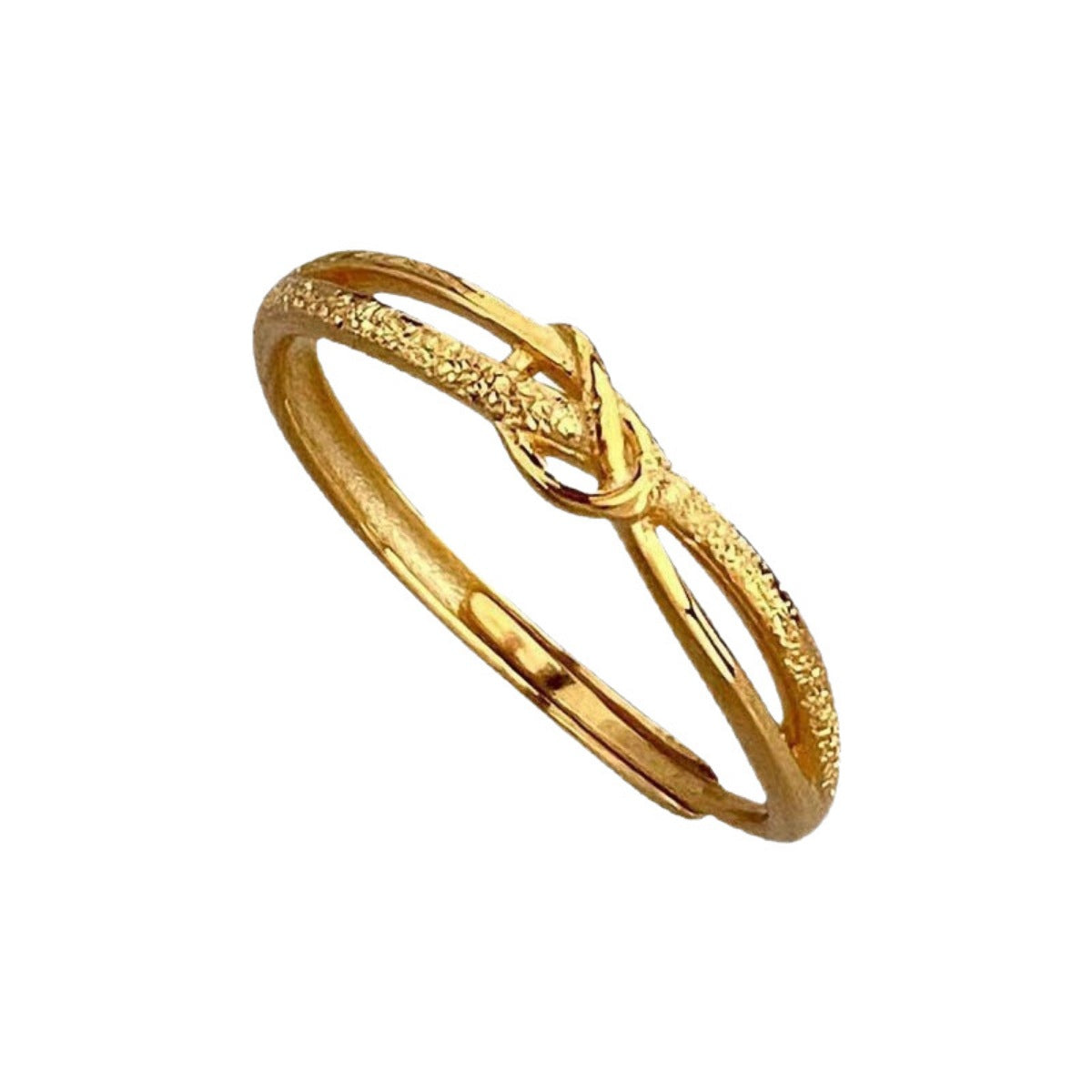 Sterling Silver Knotted Ring - alternate ring view