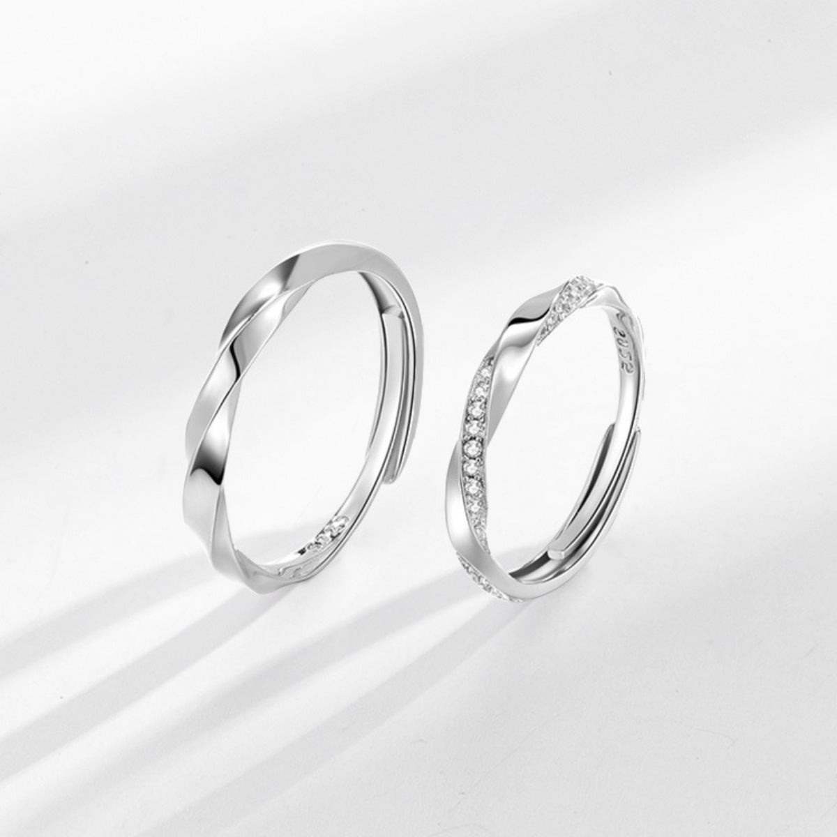 Sterling Silver Zircon Ring - alternate ring view