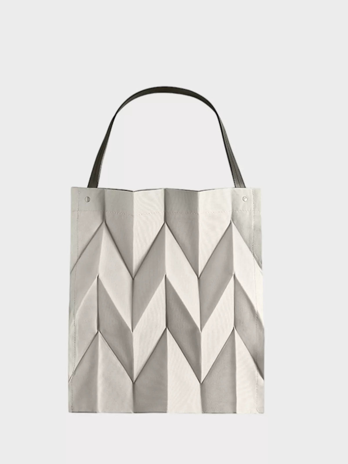 Minimalist Geometric Pleated Tote Handbag - alternate product view