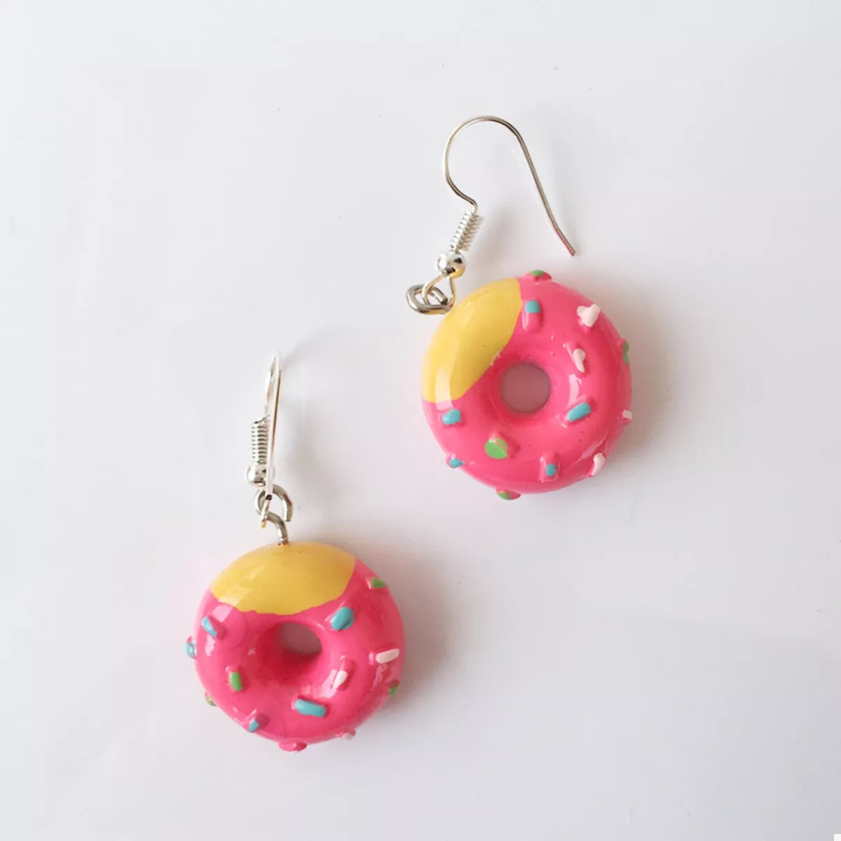 Donut Dangle Earrings in Taupe - women's dangle earrings