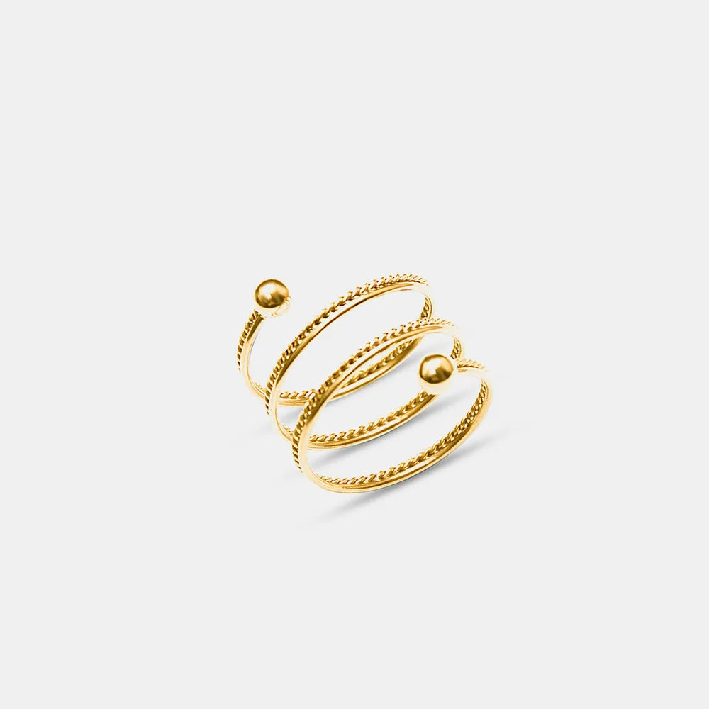 Titanium Steel Wrap Ring - alternate ring view