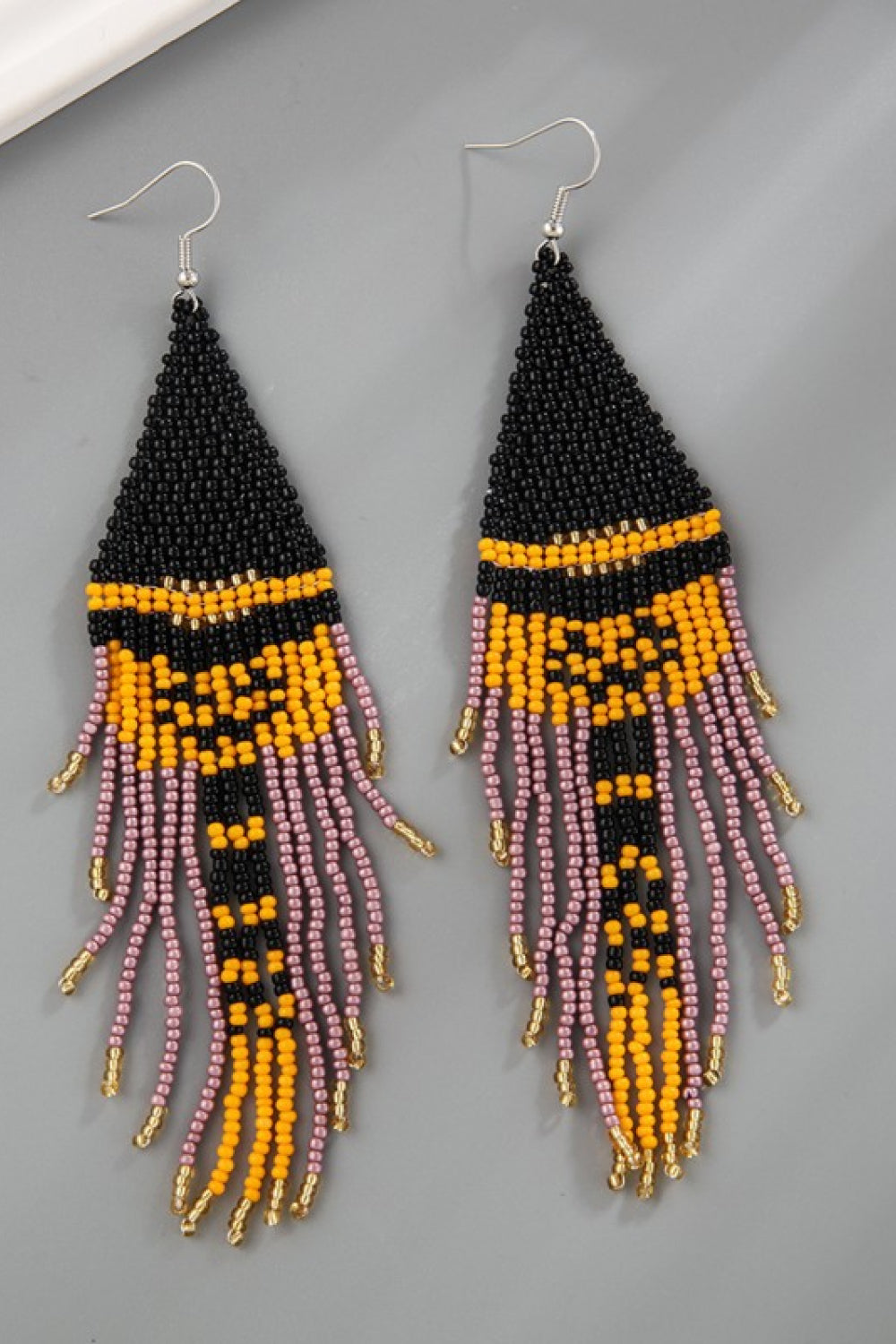 Beaded Dangle Earrings - alternate earring view