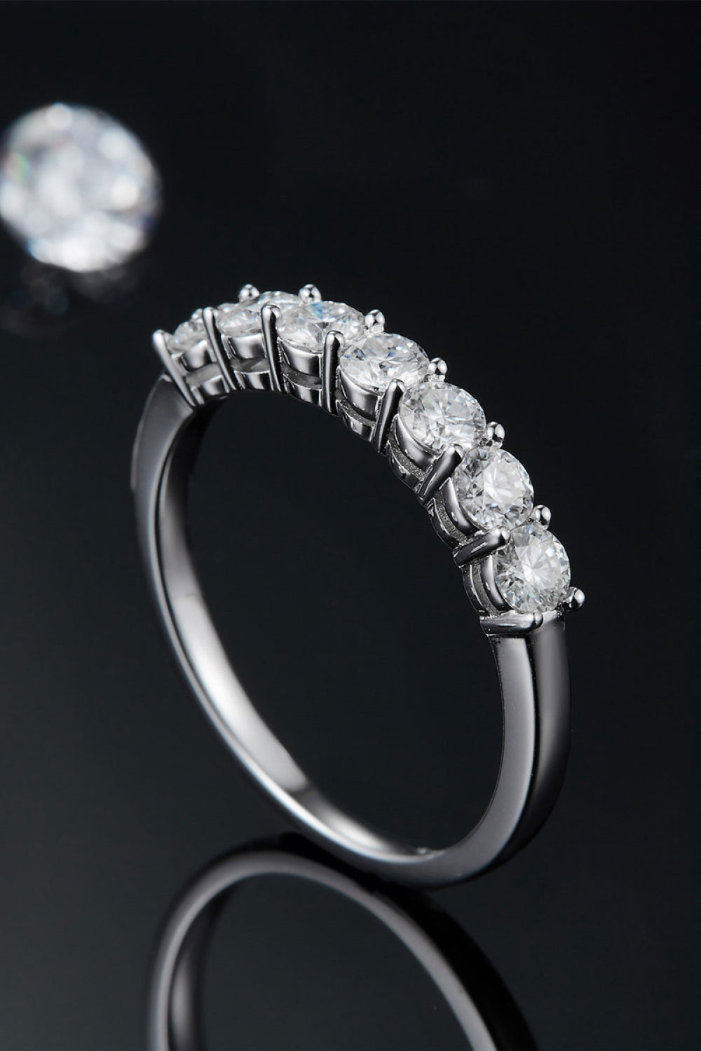 Can't Stop Your Shine Moissanite Platinum-Plated Ring in Silver - women's ring