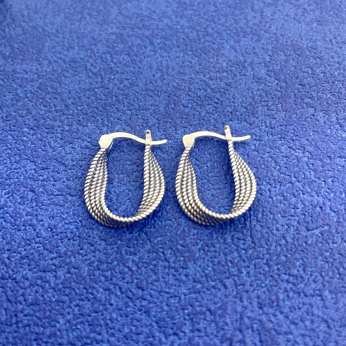 Sterling Silver Hoop Earrings - alternate earring view