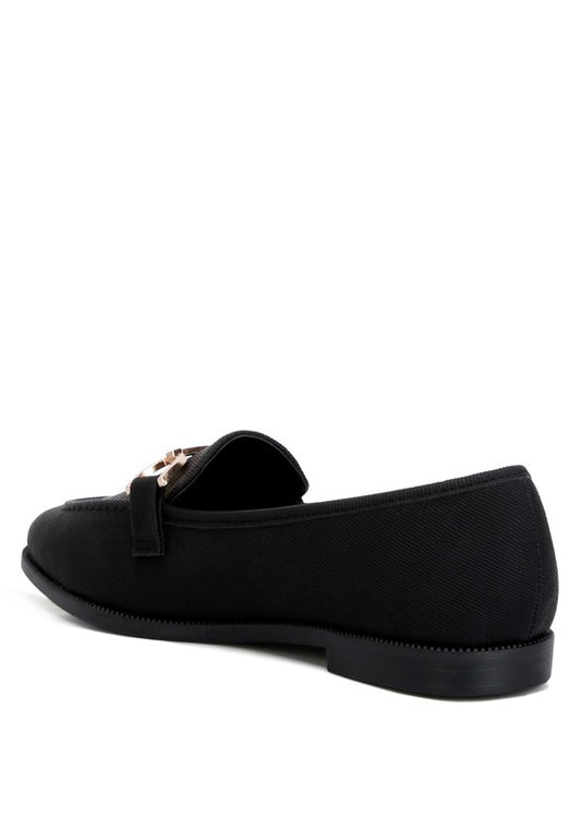 Embellished Horsebit Flat Loafers