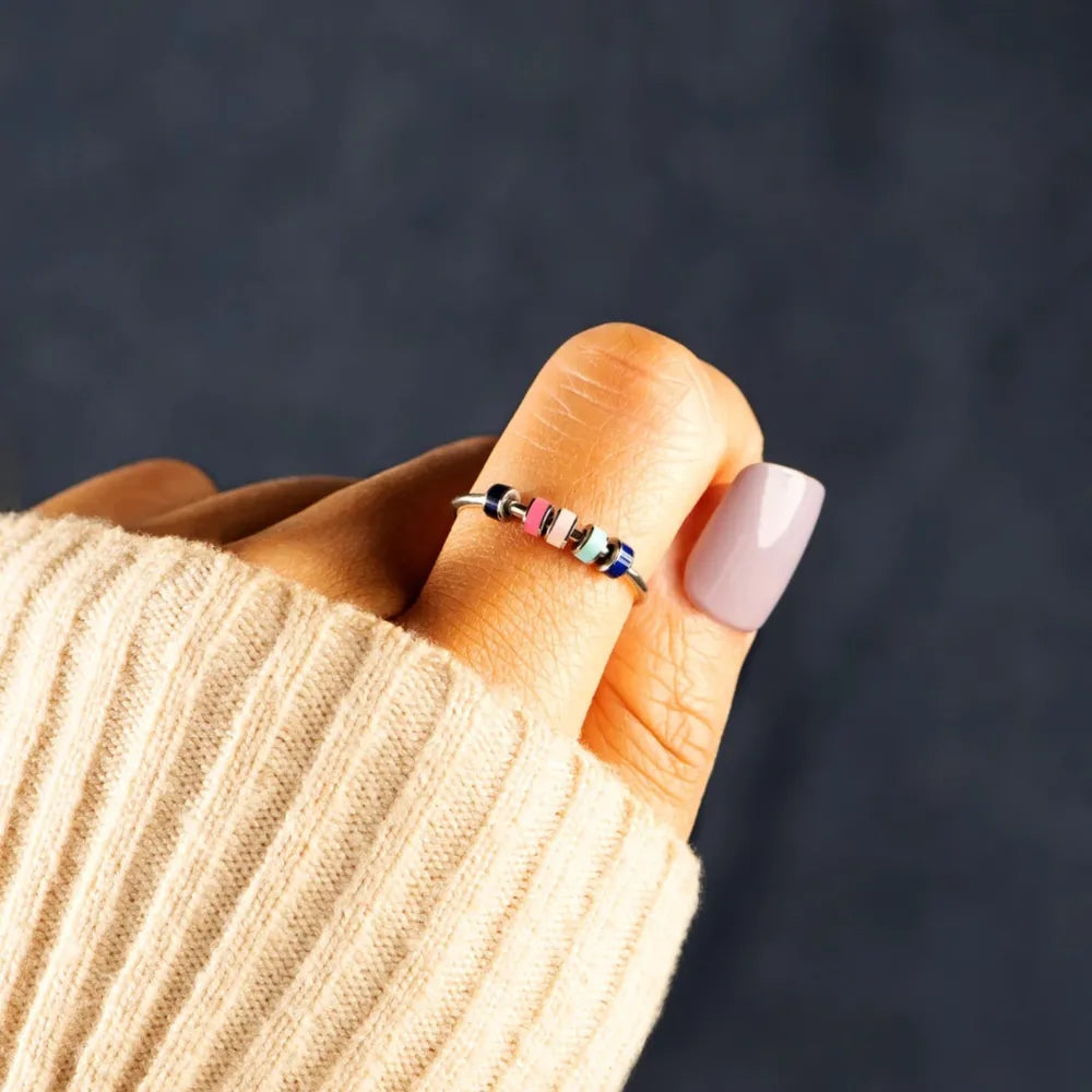 Sterling Silver Oil Drip Ring in Style A - women's ring