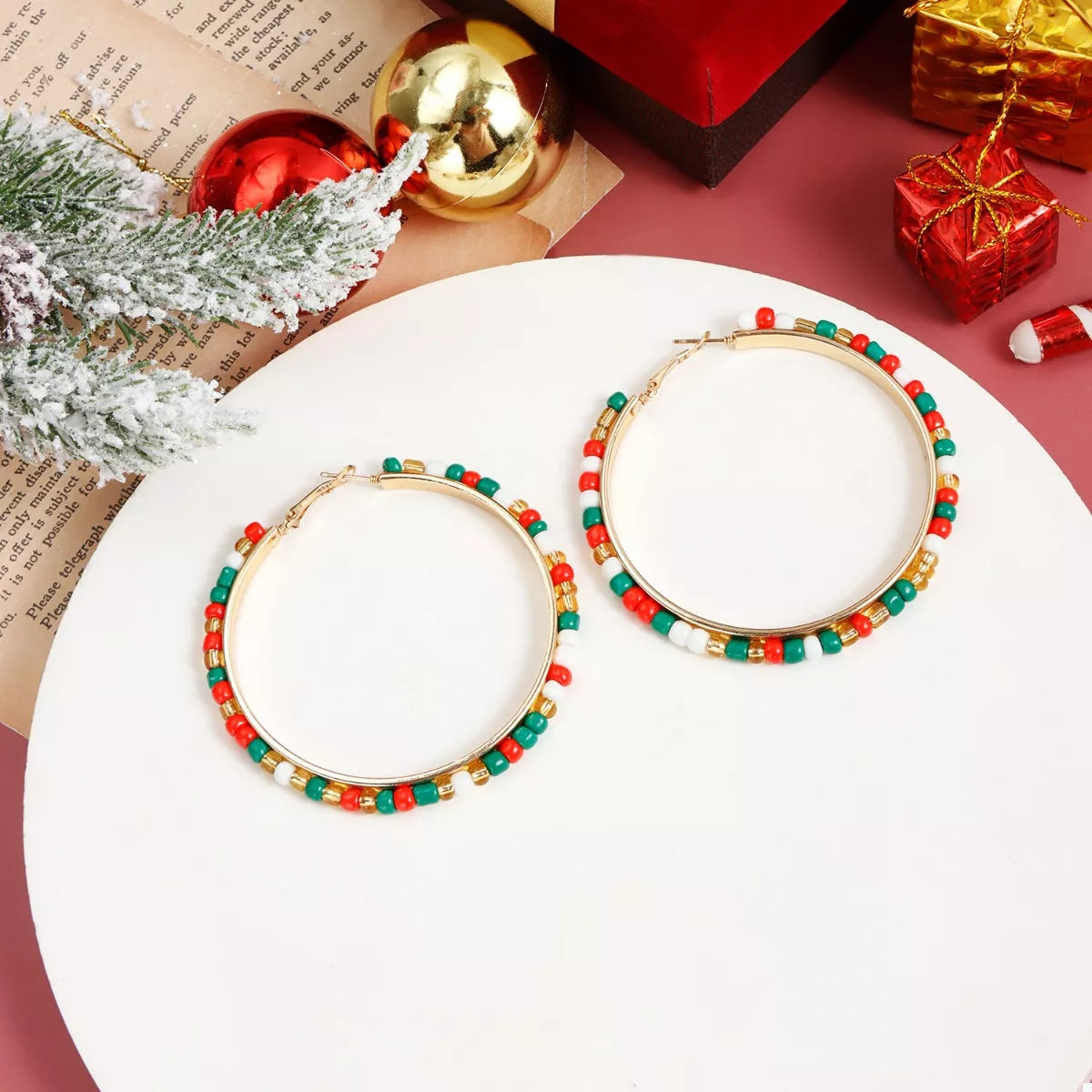 18K Gold-Plated Hoop Earrings - alternate earring view