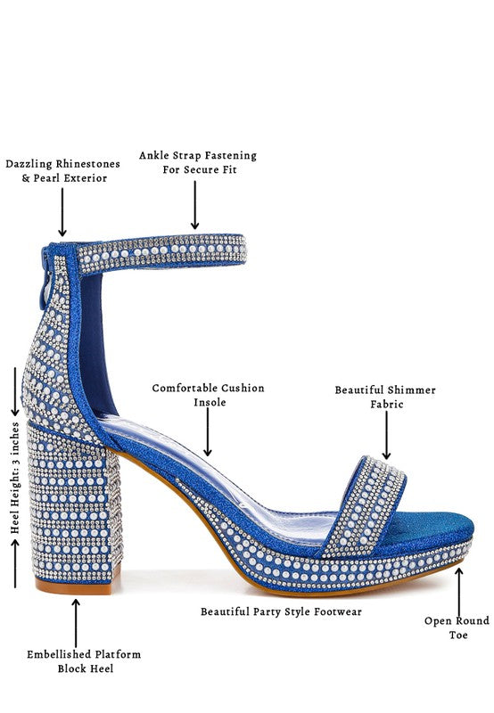 Pearl Embellished Sandals A
