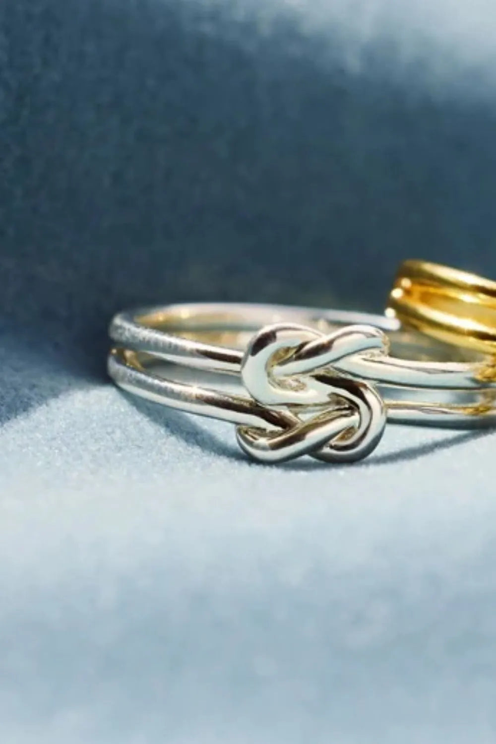 Sterling Silver Knotted Ring in Silver - women's ring