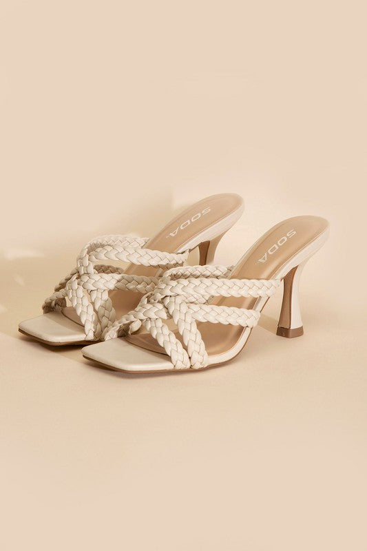 Strappy Braided Heel Sandals