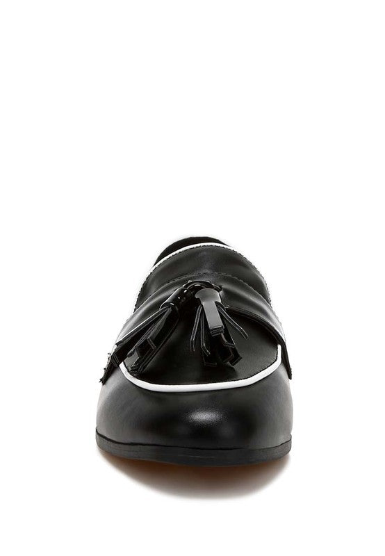 Dual Tone Tassel Loafers
