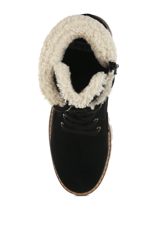 Fur Collar Ankle Boots