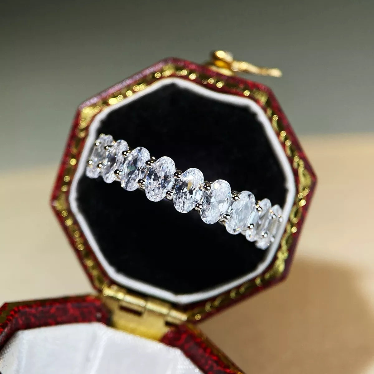 Sterling Silver Zircon Ring in Silver - women's ring