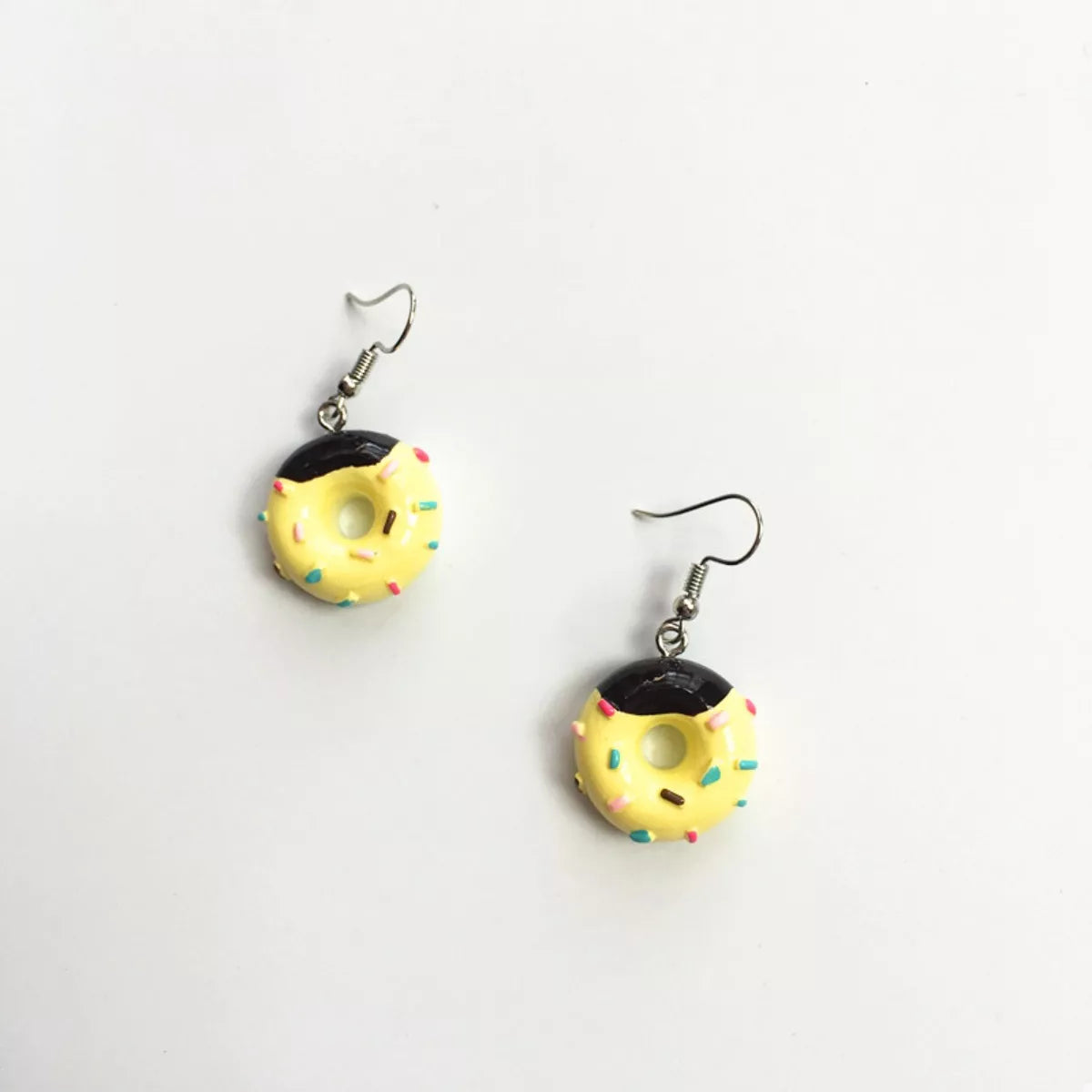 Donut Dangle Earrings in Red - women's dangle earrings