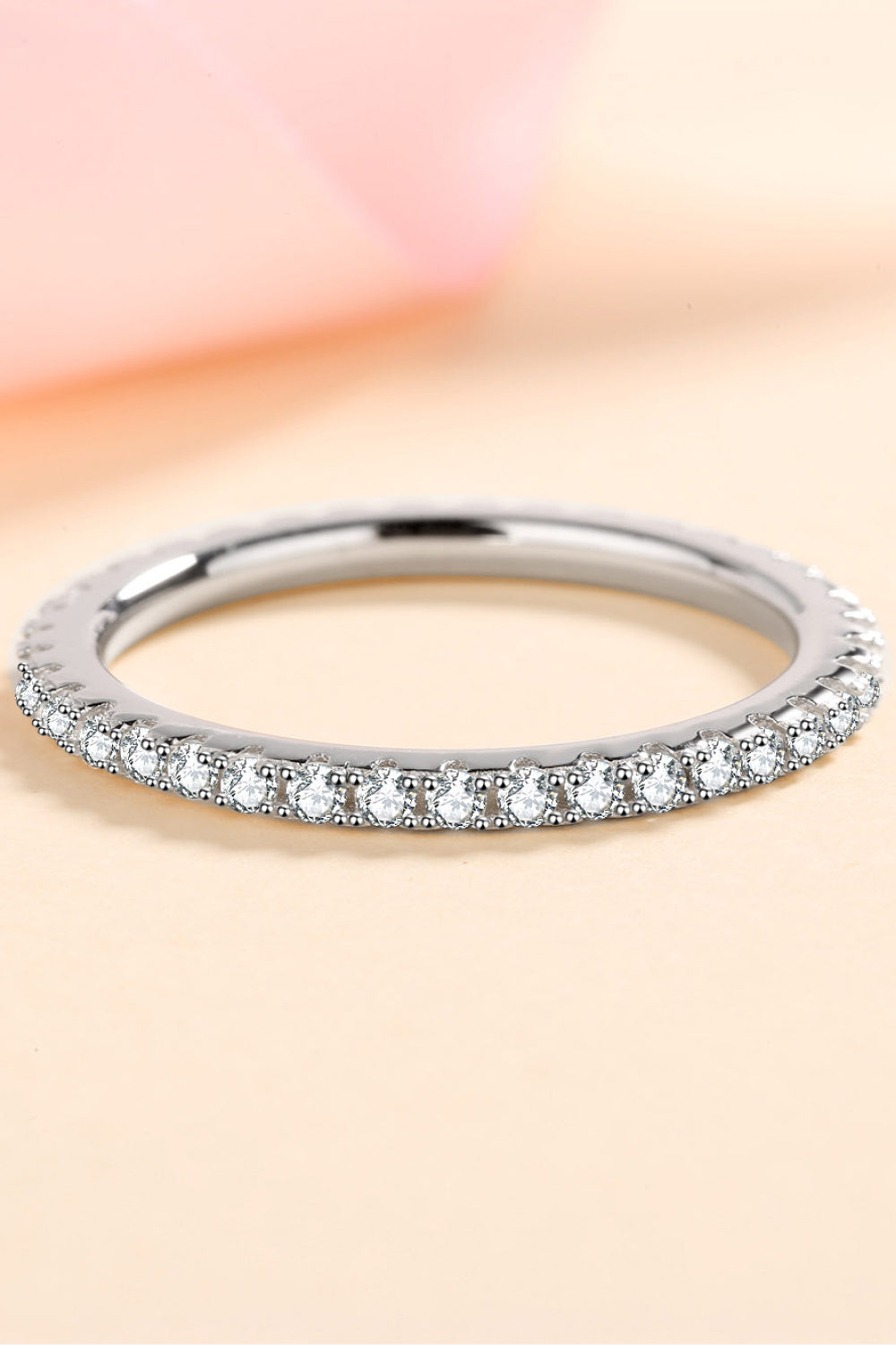 Curious Time Sterling Silver Moissanite Ring in Silver - women's ring