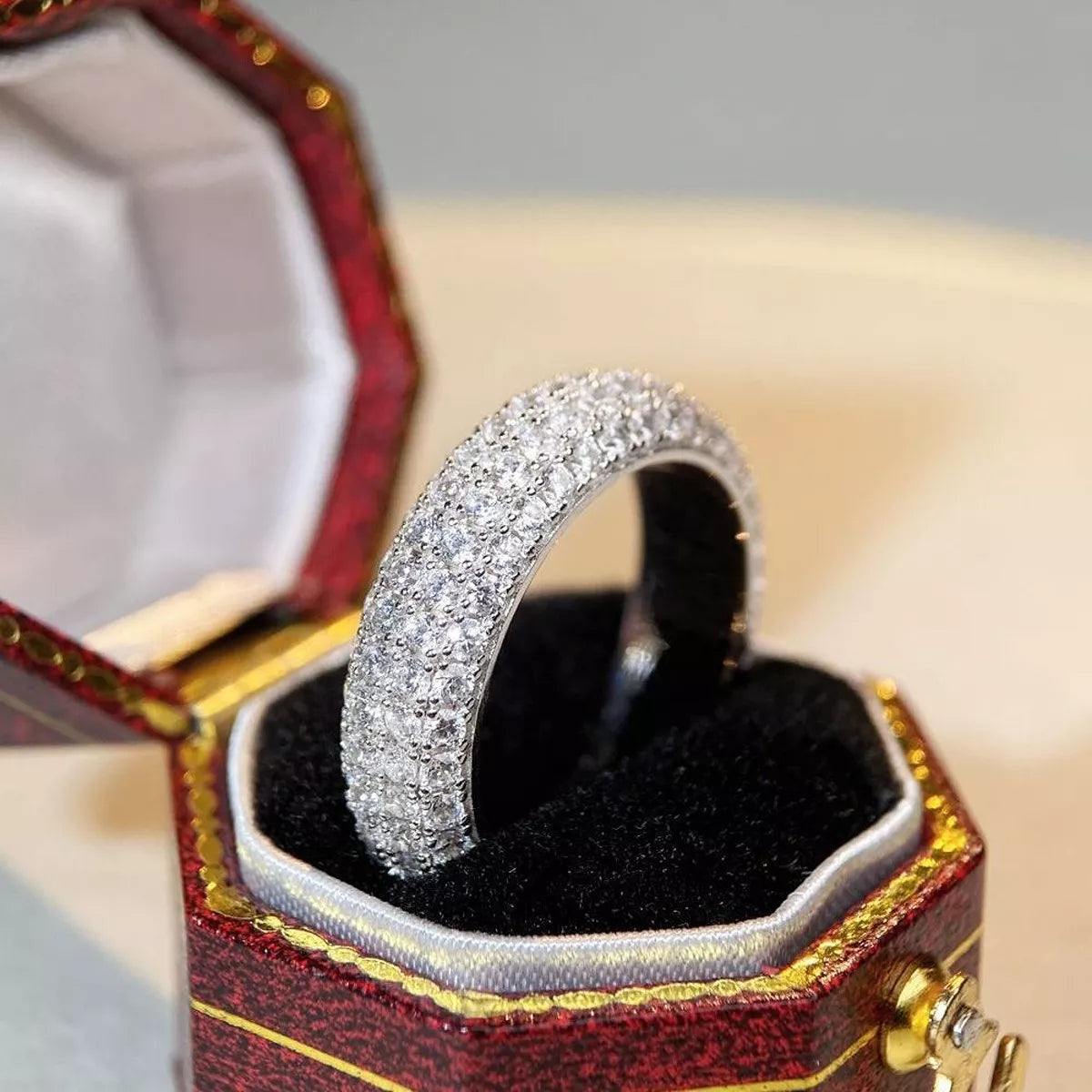 Sterling Silver Zircon Ring in Silver - women's ring