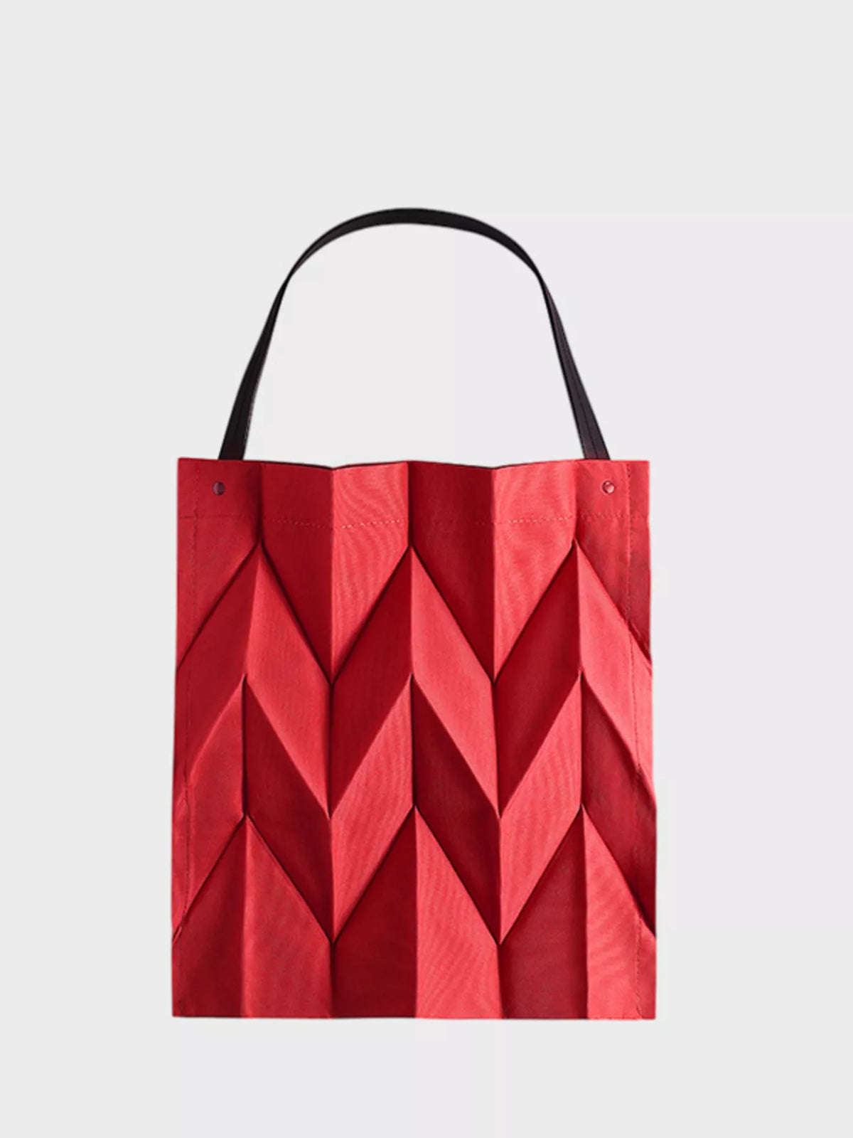 Minimalist Geometric Pleated Tote Handbag - alternate product view