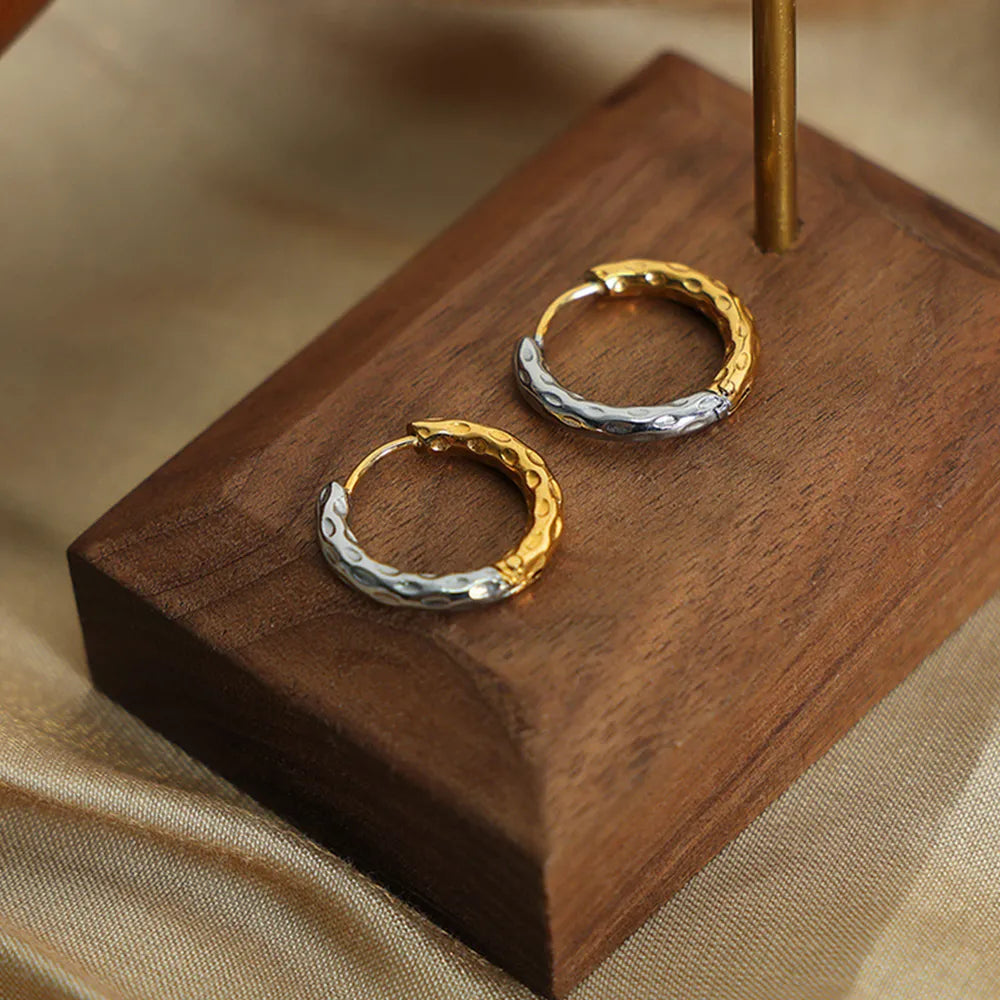 18K Gold-Plated Huggie Earrings - alternate earring view